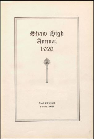 1920 yearbook cover